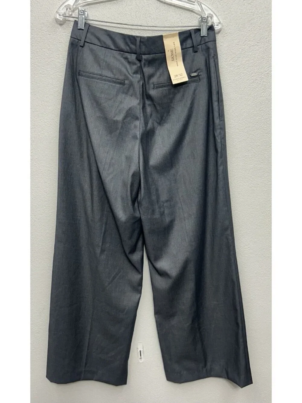 Scotch & Soda Women's Rose Trouser Pants High Rise Wide Leg Grey W29 L28 READ